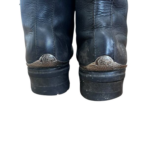 Harley Davidson Black Leather Motorcycle Boots Sz 10.5 main image 6